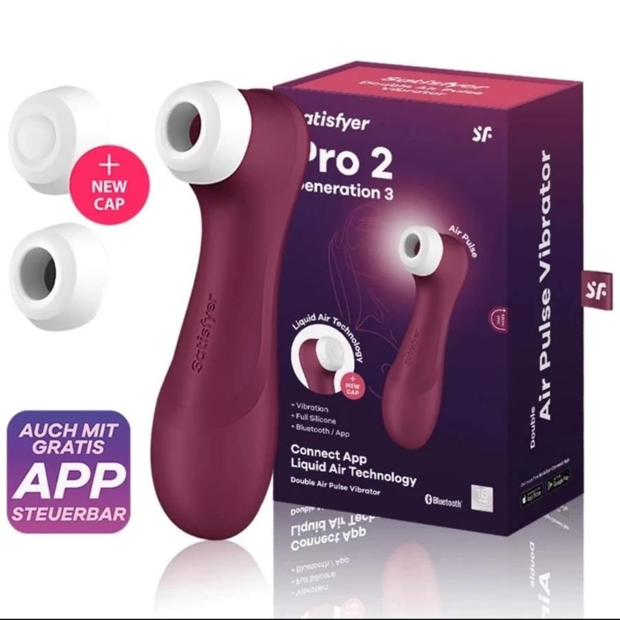 Satisfyer Pro 2 Generacion 3 Vino - Succionador de Clit con APP